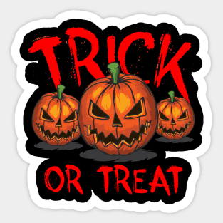 Trick or Treat Halloween Pumpkins Sticker